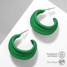 Серьги пусеты Queen Fair, зеленый, красный