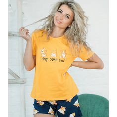 Пижама Иваново, размер 44, желтый, синий