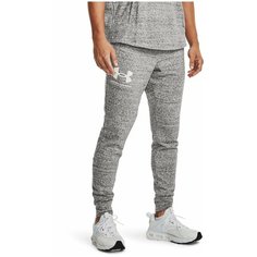 Брюки джоггеры Under Armour Rival Terry Joggers, размер SM, серый, белый