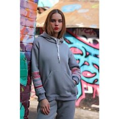 Худи Bird Russian Mood, размер 42-44, серый