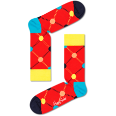 Носки Happy Socks, 2 пары, 2 уп., размер 36-40, красный, мультиколор
