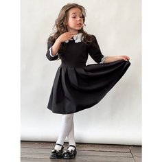 Школьное платье Бушон, размер 128-134, черный