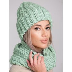 Шапка бини INVERNO, размер 54/58, зеленый