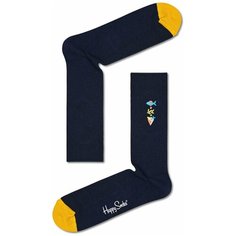 Носки Happy Socks, 2 пары, 2 уп., размер 36-40, черный, мультиколор