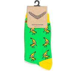 Носки BOOOMERANGS, размер 40-45, зеленый, желтый