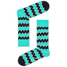 Носки Happy Socks, размер 41-46, черный, бирюзовый