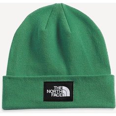 Шапка бини The North Face, размер One Size, зеленый