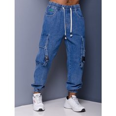 Джинсы широкие MkJeans, размер 29, синий