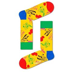 Носки Happy Socks, размер 41-46, желтый, синий, зеленый, красный
