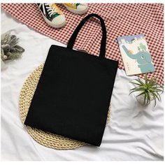 Сумка шоппер , фактура гладкая, черный