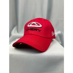 Бейсболка CHERY Бейсболка Черри авто кепка, размер 55-58, красный