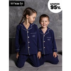 Пижама TITkids, размер 98/104, синий