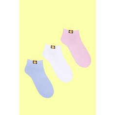 Носки Berchelli 3 пары, размер 18-20, голубой, розовый
