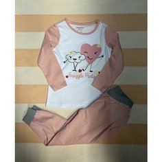 Пижама , размер 98-104, розовый