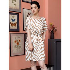 Туника MIA-AMORE, размер S/M, бежевый, белый