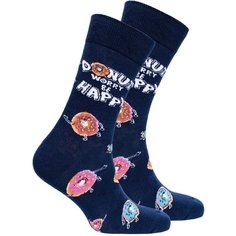 Носки Socks n Socks, размер 7-12 US / 40-45 EU, мультиколор, синий