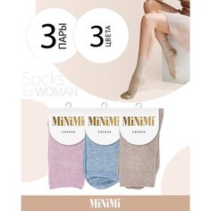 Носки MiNiMi, 3 пары, размер 39-41 (25-27), мультиколор