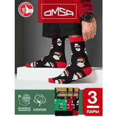 Носки Omsa, 3 пары, 3 уп., размер 42-44 (27-29), мультиколор