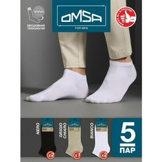 Носки Omsa, 5 пар, размер 39-41 (25-27), мультиколор