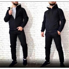 Спортивный костюм Jools Fashion , размер XXXL , черный