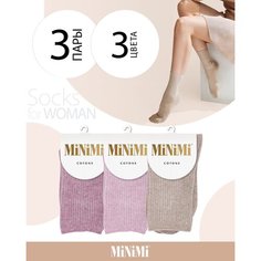 Носки MiNiMi, 3 пары, размер 35-38 (23-25), мультиколор