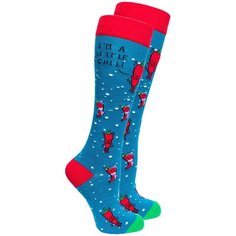 Гольфы Socks n Socks, размер 4-10 US / 35-40 EU, коралловый, мультиколор, бирюзовый, голубой, красный