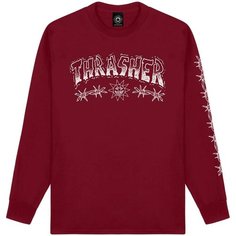 Лонгслив THRASHER, размер XL, бордовый