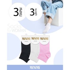 Носки MiNiMi, 3 пары, размер 35;38, мультиколор