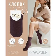 Носки MiNiMi, 3 пары, размер 35-38, бордовый