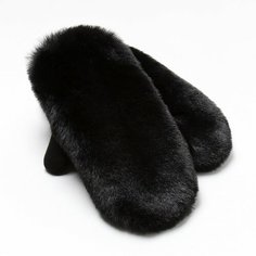 Варежки Minaku, размер 23 см, черный