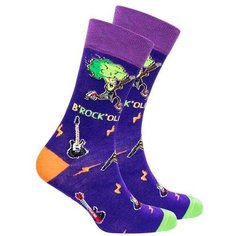Носки Socks n Socks, размер 7-12 US / 40-45 EU, мультиколор, фиолетовый, зеленый
