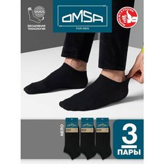 Носки Omsa, 3 пары, размер 39;41, черный