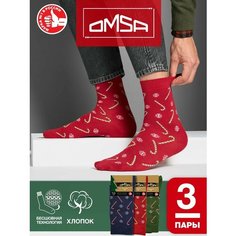 Носки Omsa, 3 пары, 3 уп., размер 45-47 (29-31), мультиколор