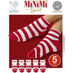 Носки MiNiMi, 5 пар, размер 39-41 (25-27), красный