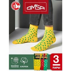 Носки Omsa, 3 пары, 3 уп., размер 42-44, мультиколор