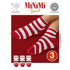 Носки MiNiMi, 3 пары, размер 35-38 (23-25), красный