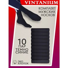Носки чайка, 10 пар, размер 41-47, синий