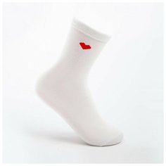 Носки HOBBY LINE, размер 23/25, красный, белый