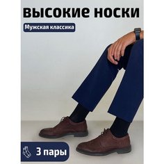 Носки , 3 пары, размер 41-47, черный