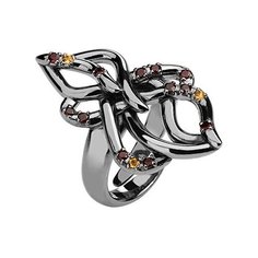 Кольцо Algenda, гранат, цитрин, размер 17.5