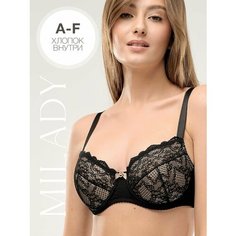 Бюстгальтер MILADY, размер 90D, черный, бежевый