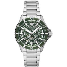 Наручные часы EMPORIO ARMANI Diver, серебряный, зеленый