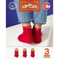 Носки Omsa, 3 пары, размер 35;38, красный