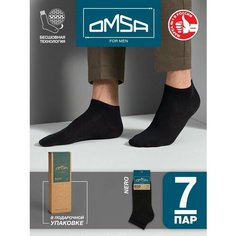 Носки Omsa, 7 пар, размер 42-44 (27-29), черный