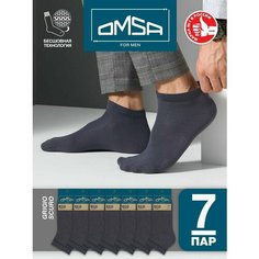 Носки Omsa, 7 пар, размер 45-47 (29-31), серый
