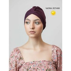 Чалма Чалма летняя тюрбан мусульманский головной убор шапка, размер Унирвесальный, фиолетовый