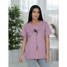 Футболка LOVETEX.STORE, размер 54, розовый