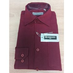 Школьная рубашка Bossado, размер 35 (11-12), бордовый