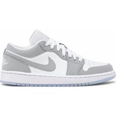 Кроссовки NIKE Air Jordan 1 Low, размер 38, серый, белый