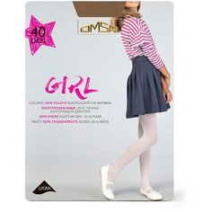 Колготки OMSA KIDS, 40 den, размер 116-134, бежевый
